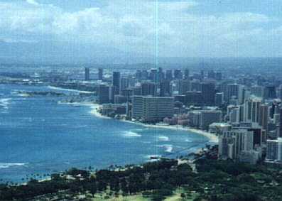 View of Waikiki from the top of Diamond Head